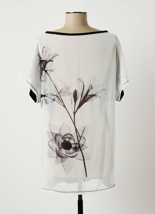 Tunique manches courtes noir SISLEY femme