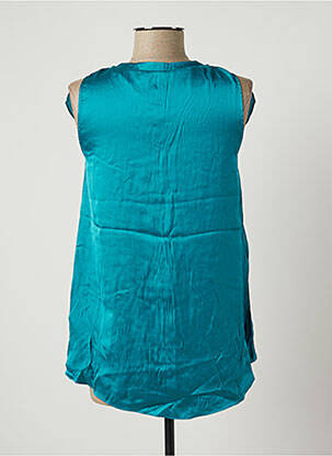 Blouse col v sans manche vert SISLEY femme