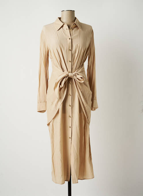 Robe mi-longue beige SISLEY pour femme