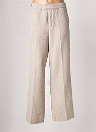 Pantalon large fermeture zippée sous rabat avec crochet taille normale gris BENETTON femme