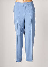 Pantalon chino fermeture zippée sous rabat avec crochet taille normale bleu BENETTON femme