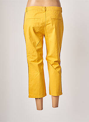 Pantacourt stretch taille normale jaune BENETTON femme