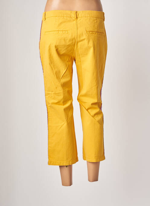 Pantacourt coupe droite taille normale jaune BENETTON femme