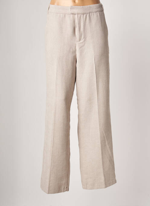 Pantalon large gris BENETTON pour femme
