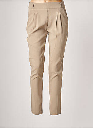 Pantalon slim taille haute taille haute beige BENETTON femme
