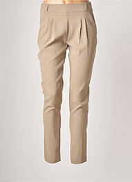 Pantalon slim poches taille haute beige BENETTON femme