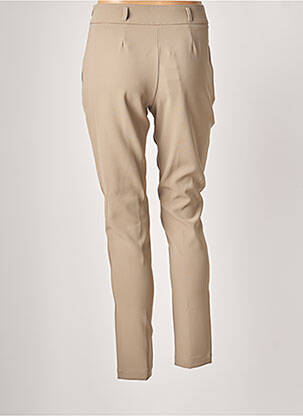 Pantalon slim taille haute taille haute beige BENETTON femme