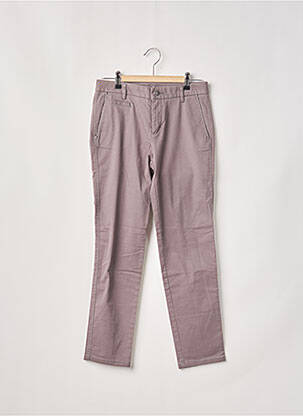 Pantalon chino fermeture zippée sous rabat boutonné taille normale gris BENETTON femme