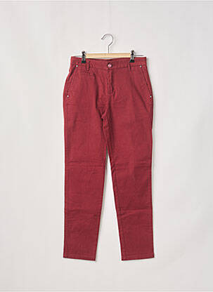 Pantalon chino rouge BENETTON pour femme
