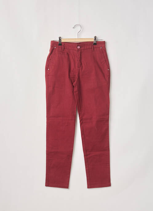 Pantalon chino rouge BENETTON pour femme