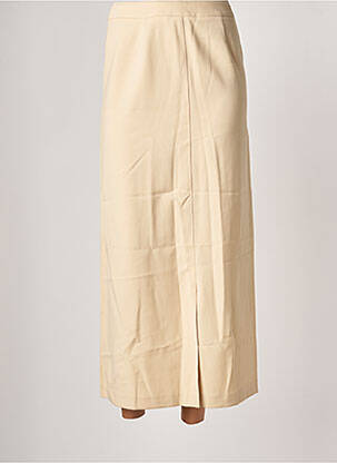 Jupe longue coupe droite beige BENETTON femme