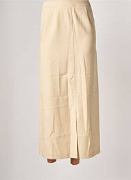 Jupe longue tissage crêpe beige BENETTON femme