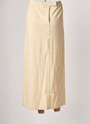 Jupe longue coupe droite beige BENETTON femme