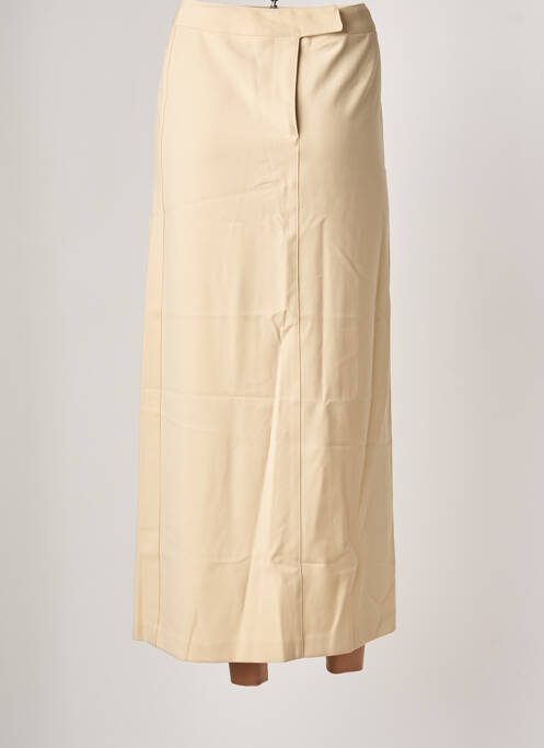 Jupe longue tissage crêpe beige BENETTON femme