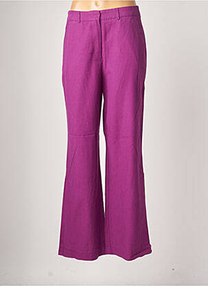 Pantalon flare stretch taille normale violet BENETTON femme