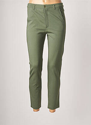 Pantalon 7/8 stretch taille normale vert BENETTON femme