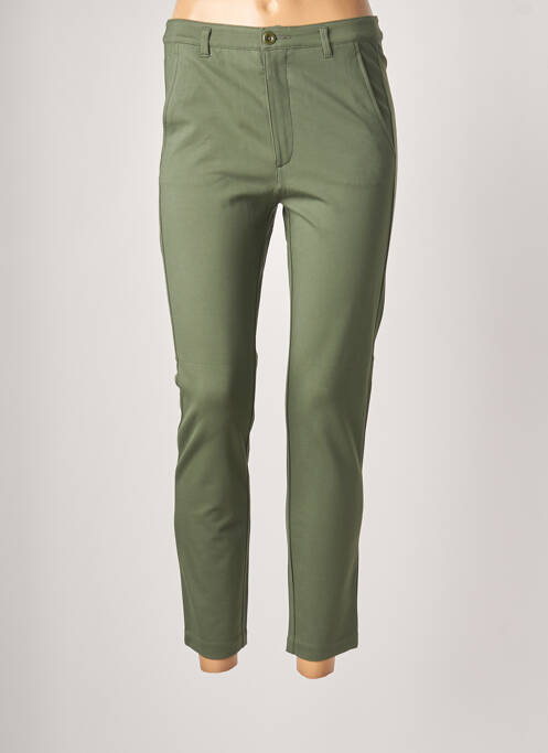 Pantalon 7/8 stretch taille normale vert BENETTON femme