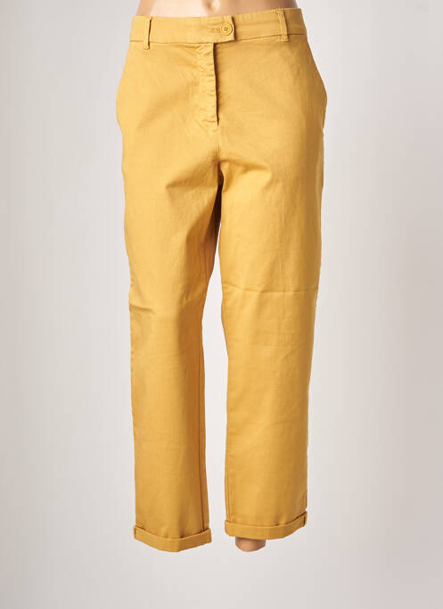 Pantalon chino jaune BENETTON pour femme