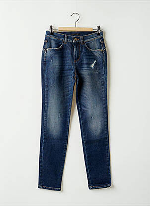 Jeans coupe slim slim taille haute bleu SISLEY femme