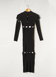 Robe longue manches longues manches longues noir BOOHOO femme