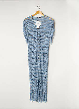Gilet manches courtes coupe droite bleu BOOHOO femme