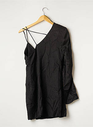 Robe courte manches longues manches longues noir MANGO femme