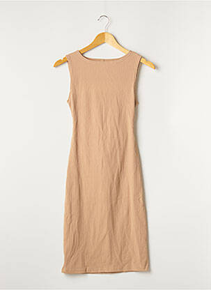Robe mi-longue sans manche sans manche beige STORETS femme