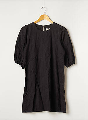 Robe courte manches courtes manches courtes noir ORTA femme