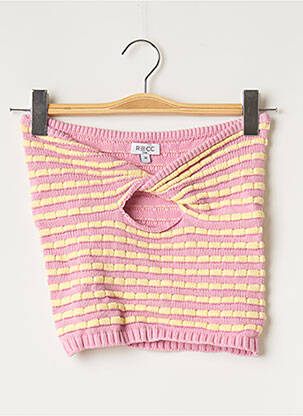 Top stretch sans manche rose RECC femme