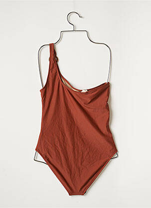 Maillot de bain 1 pièce stretch marron ANJA PARIS femme