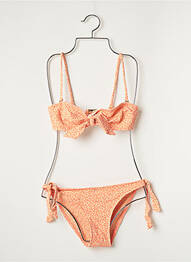 Maillot de bain 2 pièces stretch orange TATIANE DE FREITAS femme