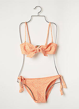 Maillot de bain 2 pièces stretch orange TATIANE DE FREITAS femme