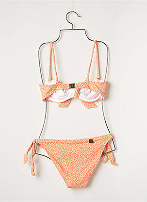 Maillot de bain 2 pièces stretch orange TATIANE DE FREITAS femme