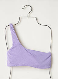 Haut de maillot de bain stretch haut soutien-gorge avec mousse de rembourrage amovible violet SANS MARQUE femme
