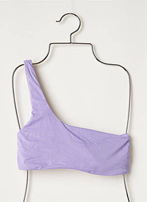 Haut de maillot de bain stretch haut soutien-gorge avec mousse de rembourrage amovible violet SANS MARQUE femme
