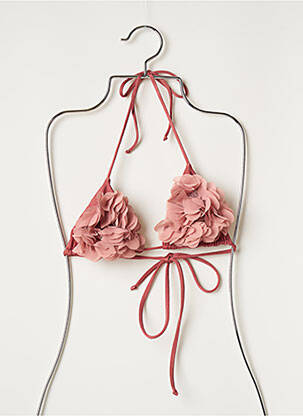 Haut de maillot de bain stretch haut triangles rose SANS MARQUE femme