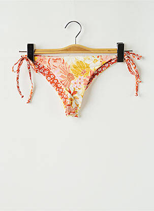 Bas de maillot de bain imprimé fleurs bikini orange SANS MARQUE femme