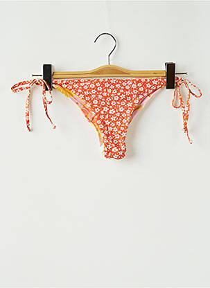 Bas de maillot de bain imprimé fleurs bikini orange SANS MARQUE femme