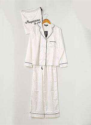 Pyjama coupe droite blanc MON PETIT BIKINI femme
