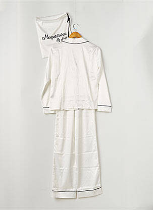 Pyjama coupe droite blanc MON PETIT BIKINI femme