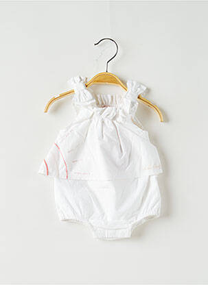 Barboteuse tissage popeline blanc LILI GAUFRETTE fille