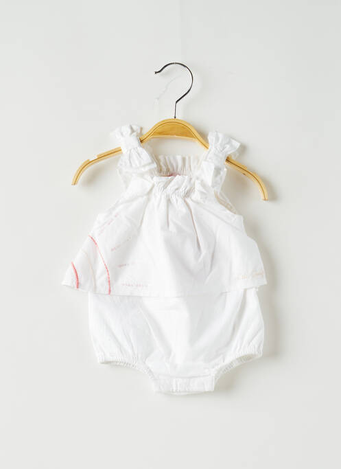 Barboteuse tissage popeline blanc LILI GAUFRETTE fille