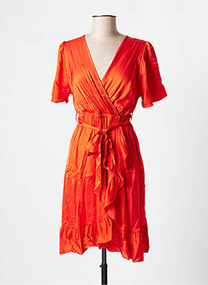 Robe mi-longue orange PAKO LITTO pour femme