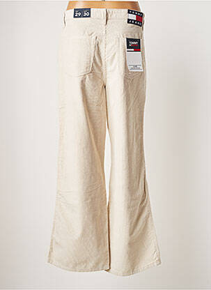 Pantalon large fermeture zippée sous rabat boutonné taille normale beige TOMMY HILFIGER femme