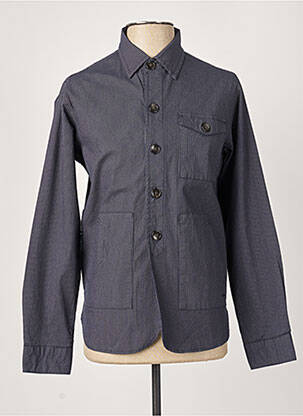 Veste casual fermeture boutonnée sur le devant bleu DSTREZZED homme