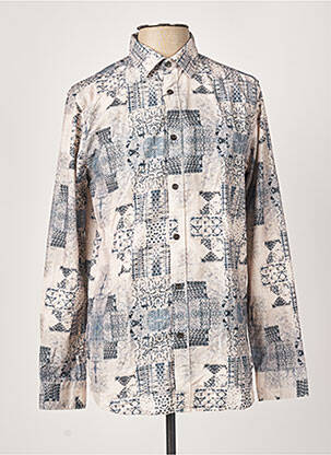 Chemise manches longues imprimé fantaisie bleu DSTREZZED homme