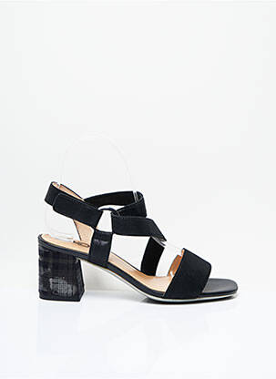 Sandales/nu pieds matière lisse talon de 4 à 6cm noir FUGITIVE BY FRANCESCO ROSSI femme
