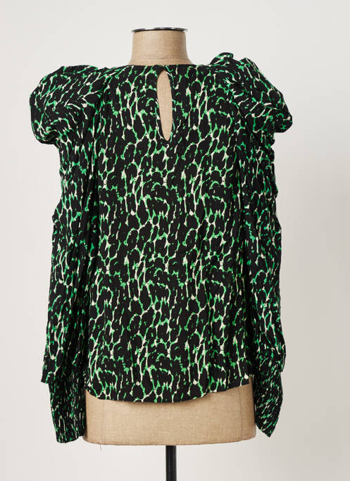 Blouse fermeture boutonnée au dos manches longues noir SCHOOL RAG femme