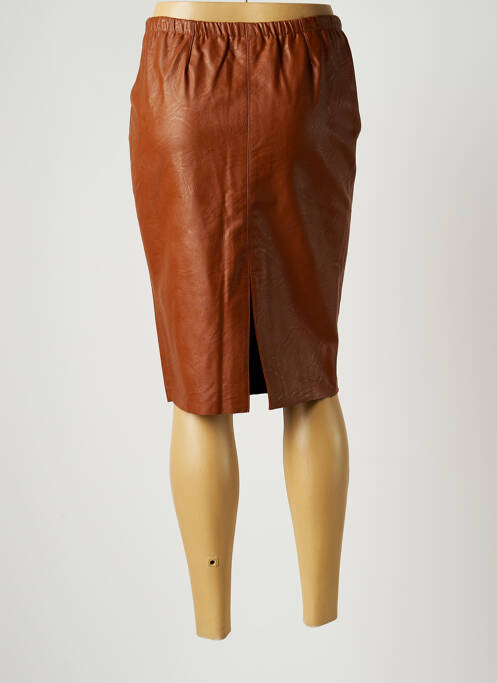 Jupe mi-longue marron SCHOOL RAG pour femme