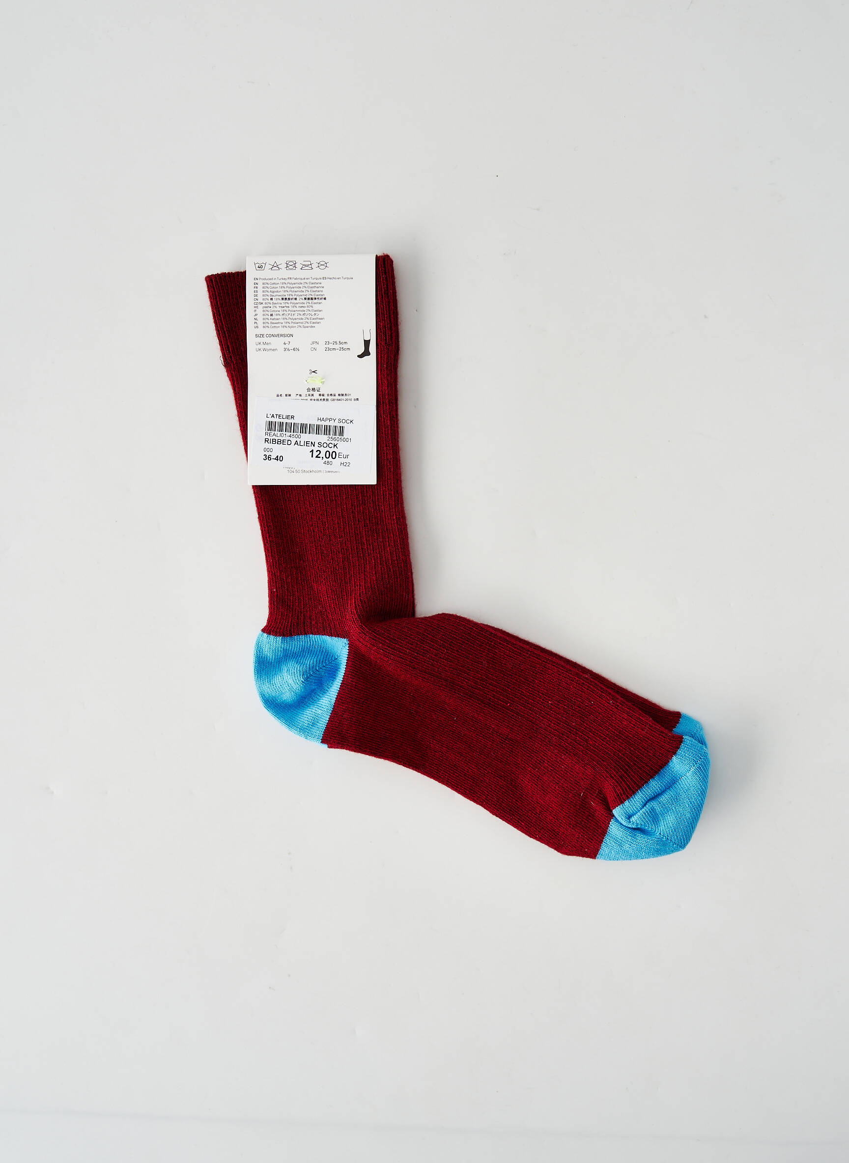 Happy Socks Chaussette Homme De Couleur Rouge 2077024-rouge0 - Modz